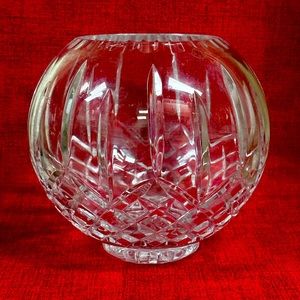 Vintage Large Crystal Clear Rose Bowl